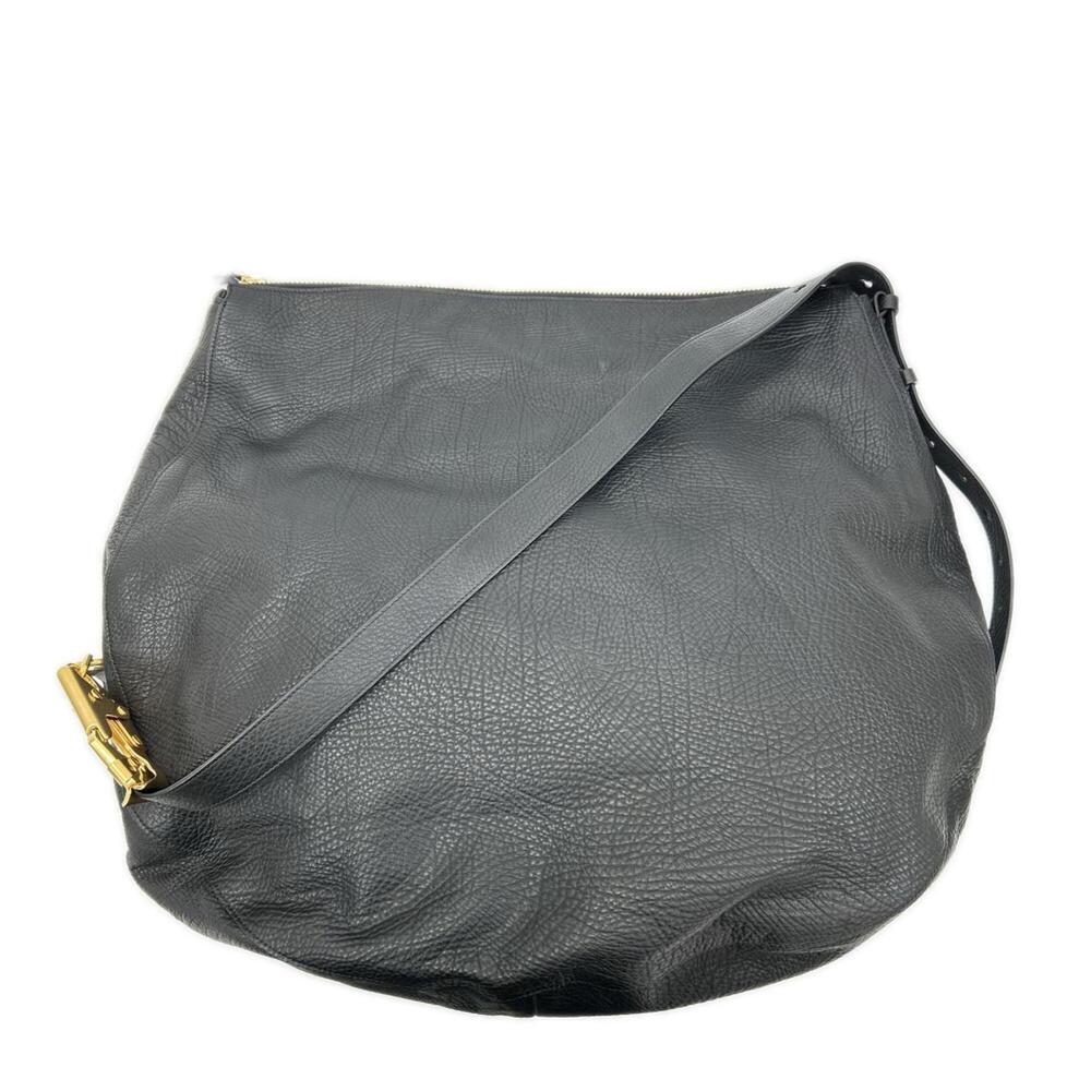 BURBERRY Knight Bag Large, Grainy Calf Leather, Large Shoulder Bag, Black, Men's